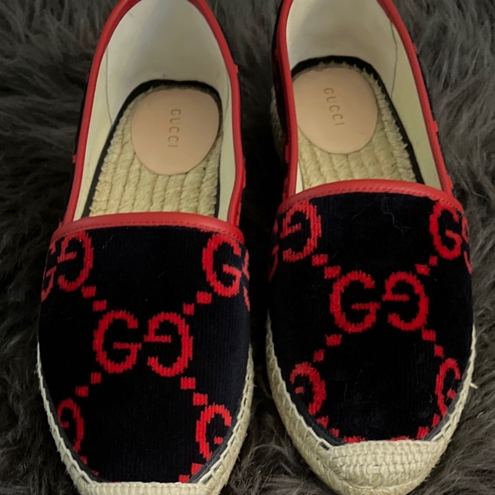Gucci Velvet Espadrilles